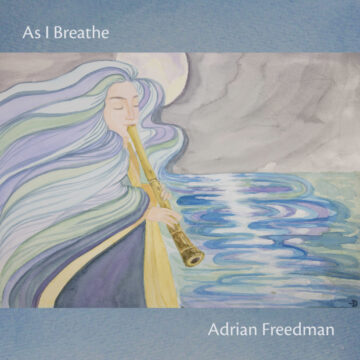 Shakuhachi Album As I Breathe Front Cover listen|Album As I Breathe Back Cover|Album As I Breathe MoonPainting Original Artwork by Noriko Moonbird Features|Flute Player paiting by Noriko Moonbird Projects